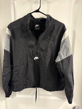 Nike Black Jacket with White Logo Accent
